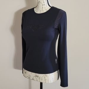 Harley Davidson Simple Long Sleeve Top Black Small